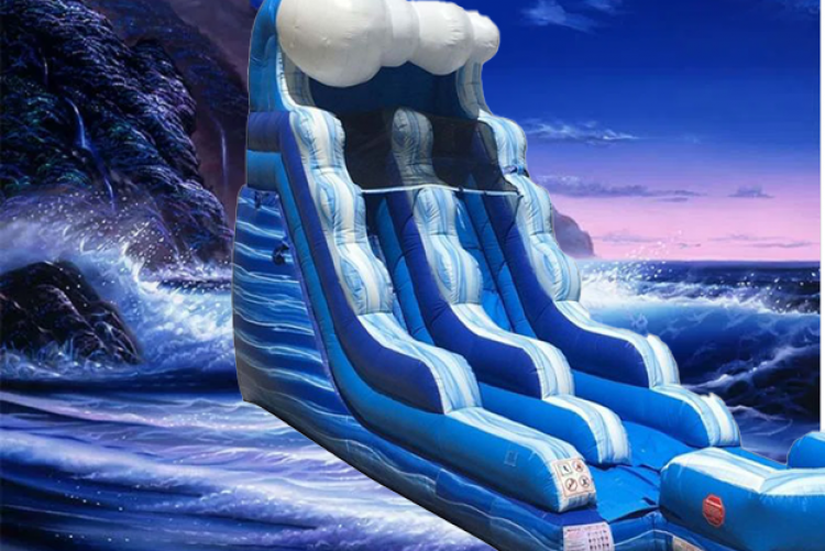 15 ft BlueTidal Wet/dry slide(add $50 to use wet) - Jumping Beans